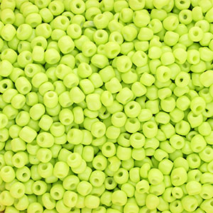 Glass seed beads 6/0 (4mm) Lime Yellow