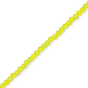 Top faceted beads 4x3mm disc Yellow