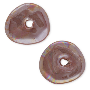 DQ greek ceramic beads donut Dark Mauve