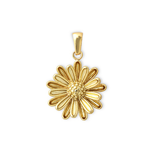 Stainless steel charms flower Gold