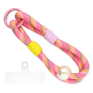 Trendy phone cord incl. insert Pink-Yellow-Lilac-Ivory White