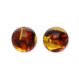 16 mm acrylic beads round Orange Brown