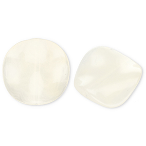 Acrylic beads organic Off White