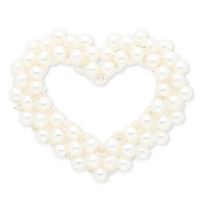 Statement charms open heart White