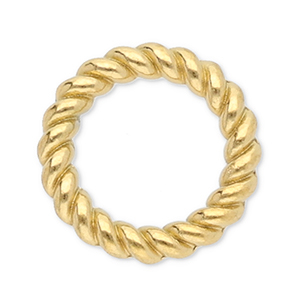 Stainless steel findings closed ring 8mm Gold