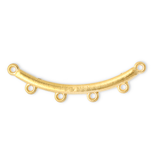 Stainless steel findings connector arch with 4 loops Gold