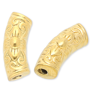 Stainless steel beads tube Gold