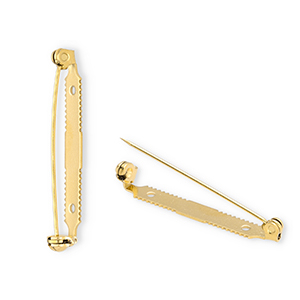 Stainless steel findings brooch pin Gold
