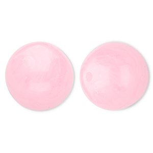 20 mm acrylic beads round Pink-Marble