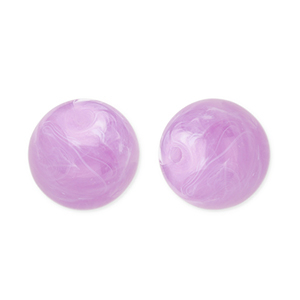 12 mm acrylic beads round Lavender Purple-Marble