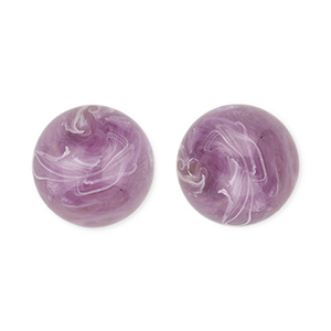 12 mm acrylic beads round Purple-Brown-Marble