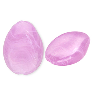 Acrylic beads drop Lavender Purple-Marble