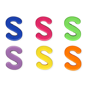 Acrylic letter beads letter S Multicolour