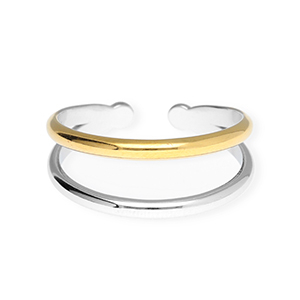 Stainless steel rings Silver-Gold