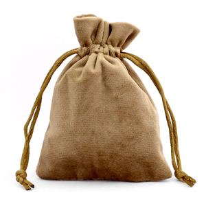 Jewellery Velvet Bag Brown