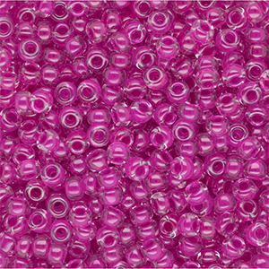Miyuki seed beads 8/0 Fuchsia Lined Crystal 8-0209