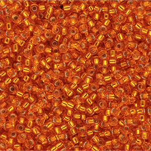 Miyuki seed beads 11/0 Silver Lined Orange 11-0008