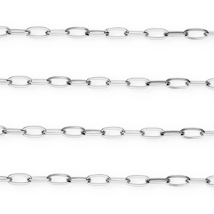 Stainless steel necklaces chain link Silver