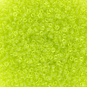 Miyuki seed beads 15/0 Transparent Chartreuse 15-0143