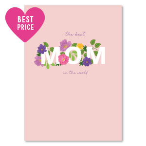Jewellery cards "the best mom in the world" Light Pink