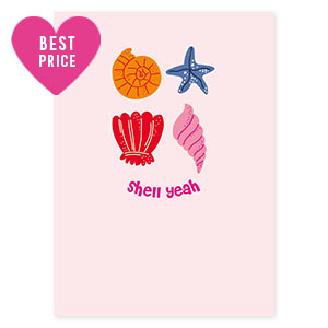 Jewellery cards "Shell yeah" Light Pink