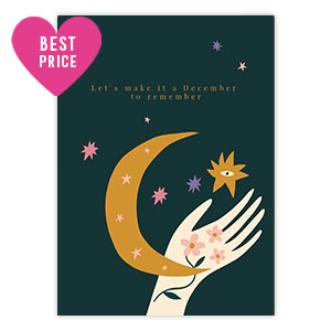 Jewellery cards "Let's make a december..." Petrol Green