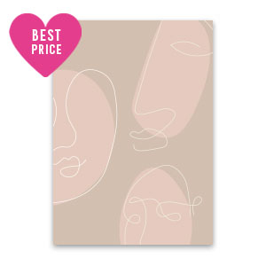 Jewellery cards faces Light Pink-Rose