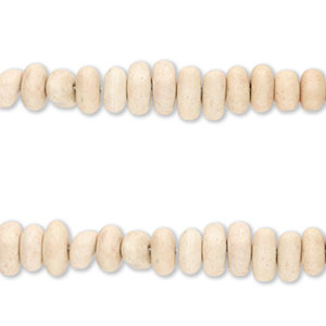 Beads Ceramic pebble-shaped Light Semolina Beige