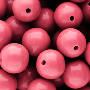 20 mm DQ acrylic beads shiny Pink Lemonade 16-1735 Tcx