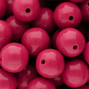 18 mm DQ acrylic beads shiny Fuchsia 17-2031 Tcx