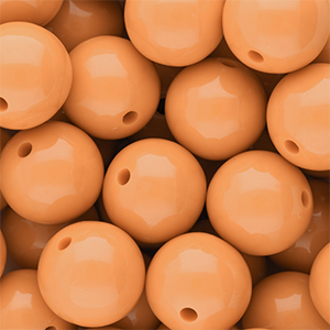 18 mm DQ acrylic beads shiny Chamois 15-1145 Tcx