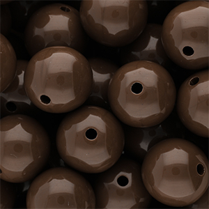 16 mm DQ acrylic beads shiny Cappuccino 19-1220 Tcx