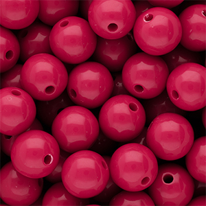 12 mm DQ acrylic beads shiny Fuchsia 17-2031 Tcx