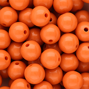 12 mm DQ acrylic beads shiny Orange Peel 16-1359 Tcx