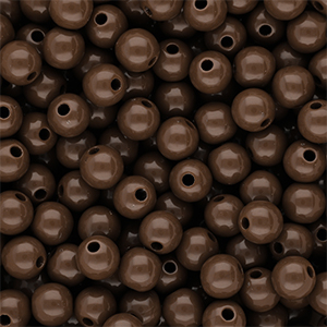 8 mm DQ acrylic beads shiny Cappuccino Brown 19-1220 TCX