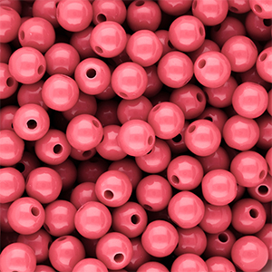 8 mm DQ acrylic beads shiny Pink Lemonade 16-1735 Tcx