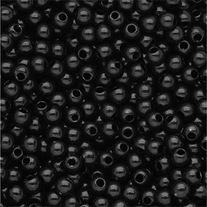 4 mm DQ acrylic beads shiny Black