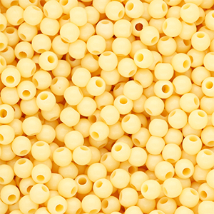 4 mm DQ acrylic beads shiny Pastel Yellow 11-0616 Tpg