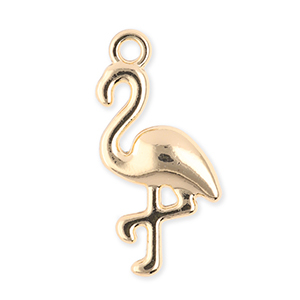 Metal charms flamingo Gold