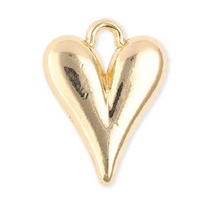 Metal charms heart Gold