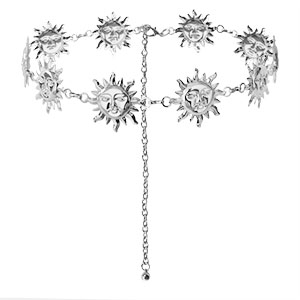 Hip chain sun Silver