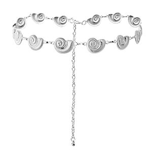 Hip chain shells Silver