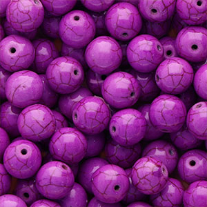 Beads Ceramic 12mm Purple