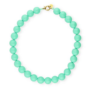 BY31&reg; 16mm acryl bead necklaces shiny Cabbage Green 13-5714 TCX-Gold