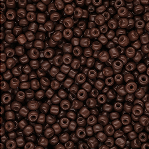 Glass seed beads 8/0 (3mm) Dark Brown