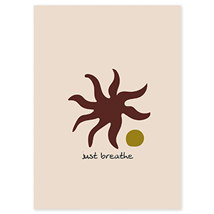 BY31&reg; Jewellery cards "Just breathe" Cr&egrave;me-Dark Brown-Olive Green