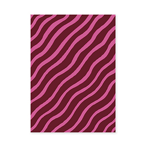 BY31&reg; Jewellery cards flowing lines Bordeaux Red-Fuchsia