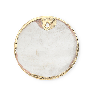 Shell pendants specials round Off White-Gold