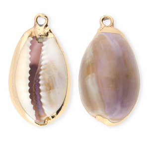Shell pendants specials cowrie Purple-Brown-Gold
