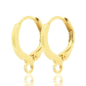 Earrings closable 1 loop 11mm Light Gold